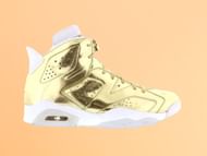The Jordan 6 Retro "Pinnacle Metallic Gold" (Image via StockX)